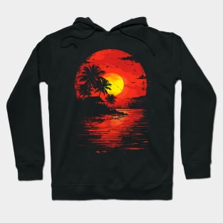 Summer Red Sky Sunset Hoodie